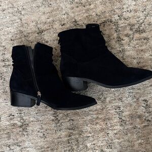 Cole Haan Black Suede Ankle Booties